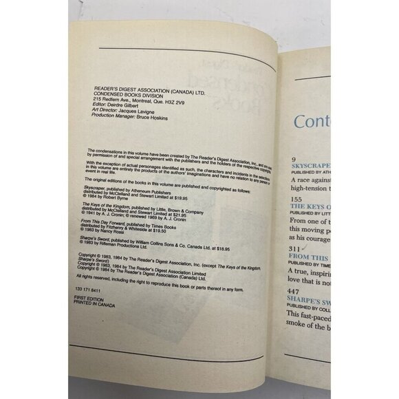 1984 Reader’s Digest Condensed HC 1st Ed Leather Gilt Vtg DJ Book NM Canada - Picture 2 of 4